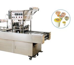 LINEA LLENADORA Y SELLADORA DE COPAS 4 LINEAS PARA LIQUIDOS Y GELATINAS