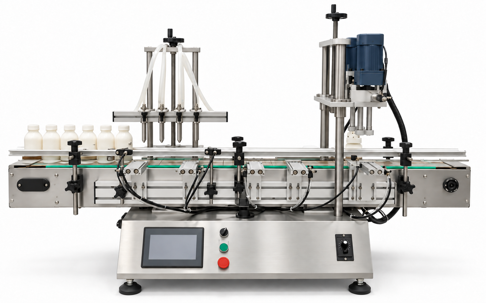 Llenadora-Automática-De-4-Boquillas-Y-Taponadora-De-Mesa-2-En-1-Ts-4c